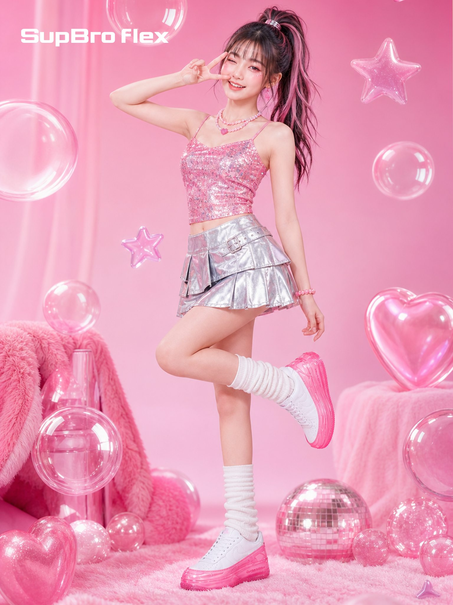 SUPBRO FLEX pink studio campaign