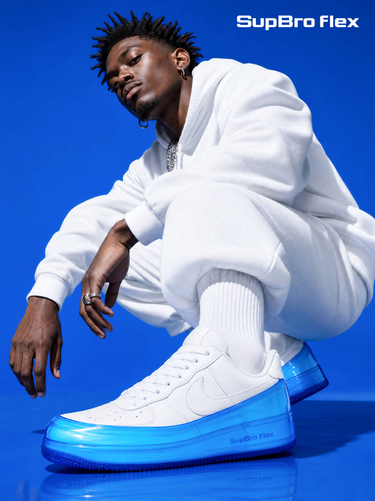 SUPBRO FLEX blue studio campaign