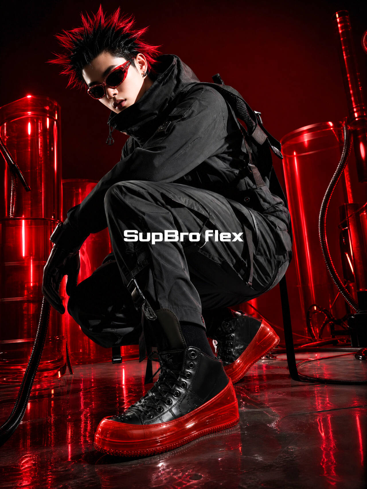 SUPBRO FLEX red cyber campaign in industrial lighting